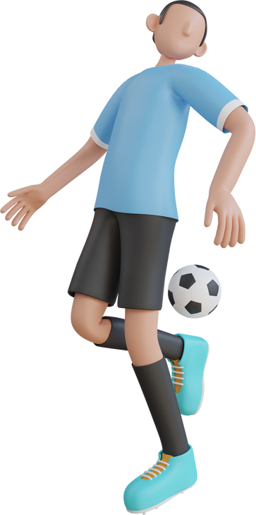 Football Soccer Player 3D Ilustration